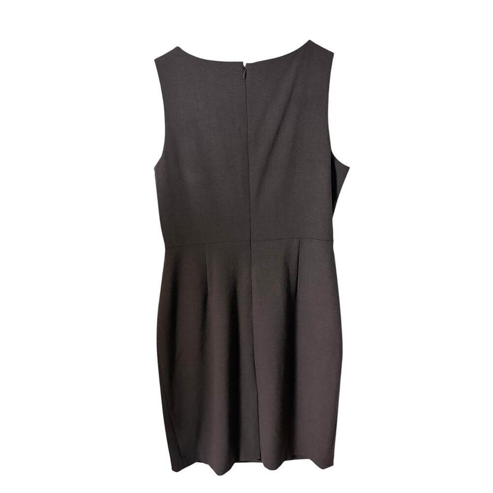 Tahari Women's 12‎ Pleated Neck Sleeveless Sheath Dress Career Work Minimalist - Picture 2 of 5